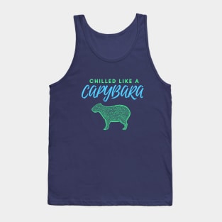 Chilled Like a Capybara - blue-green Tank Top